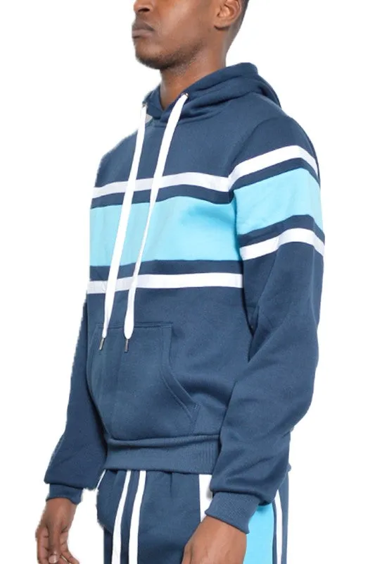 TEEK - MENS THREE STRIPE PULLOVER HOODIE