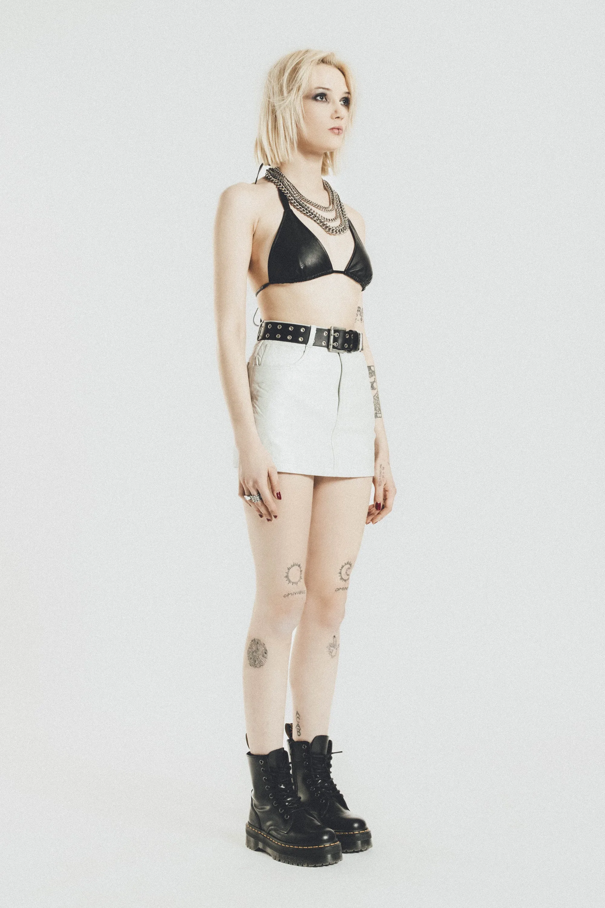 The Ultra Mini Skirt | Pearl Leather