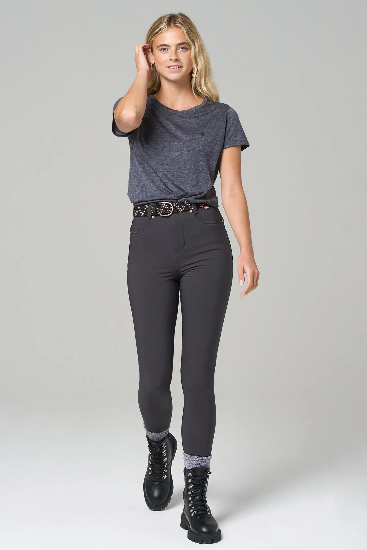 Thermal Skinny Outdoor Trousers - Charcoal