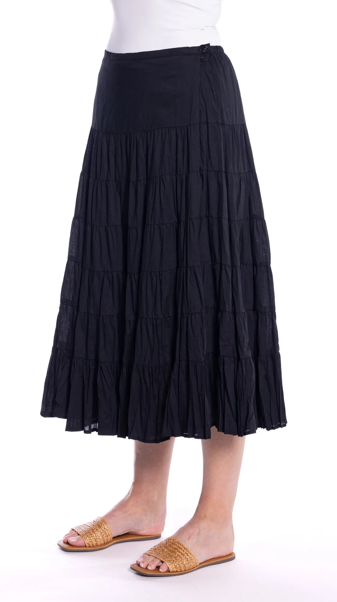 Tiered Skirt by Café Latte - Black