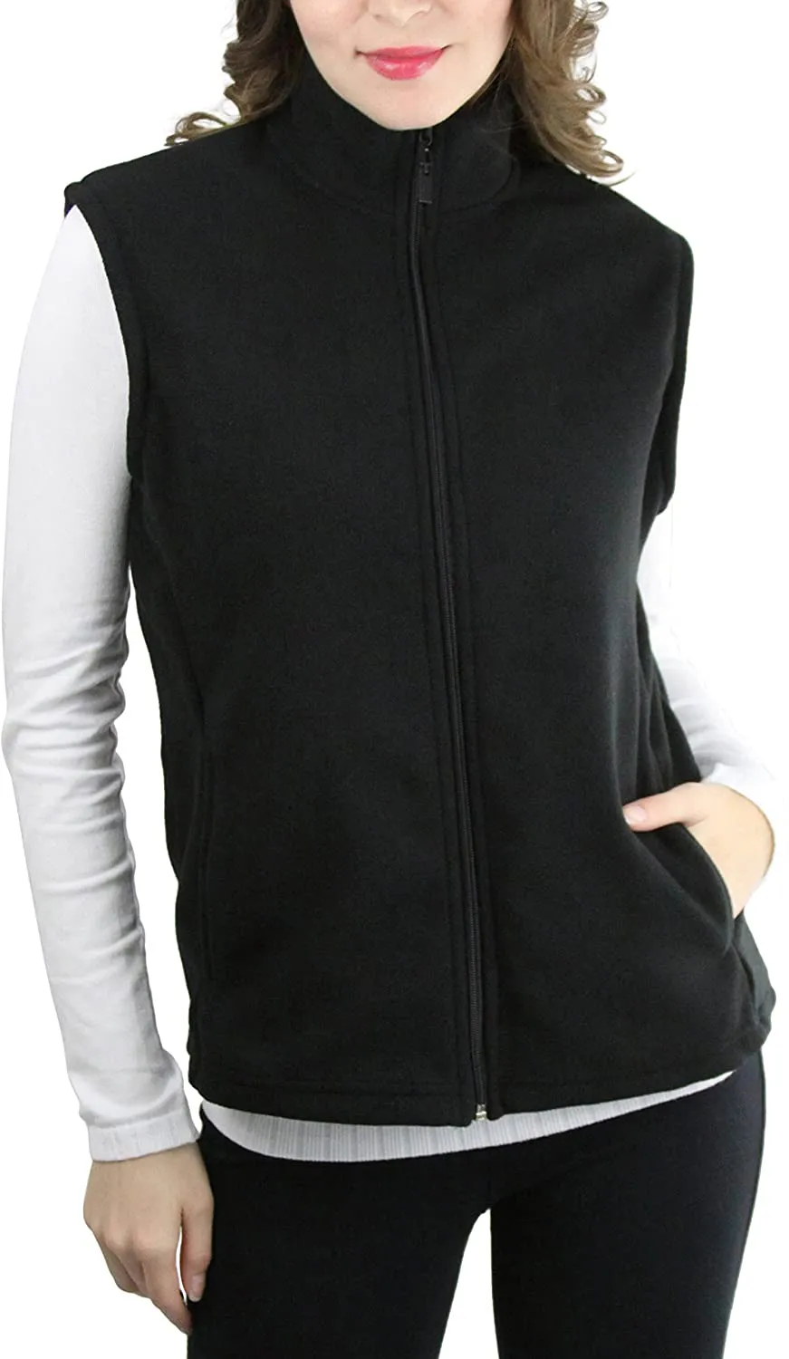 ToBeInStyle Women's Zip Up High Collar Polar Fleece Jacket