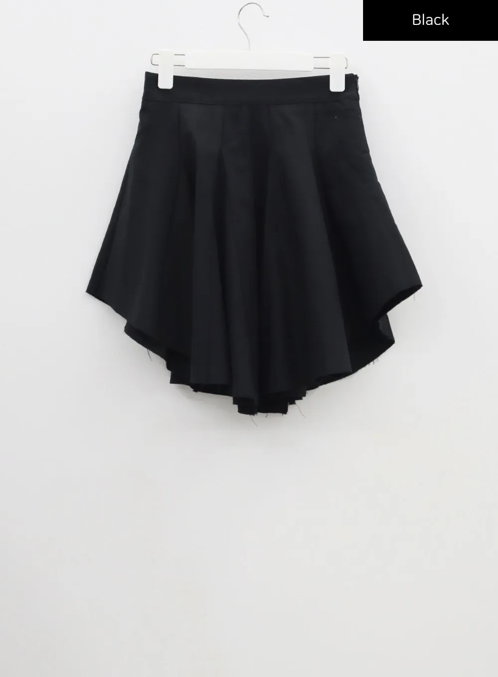 Unbalanced Pleated Mini Skirt CF302