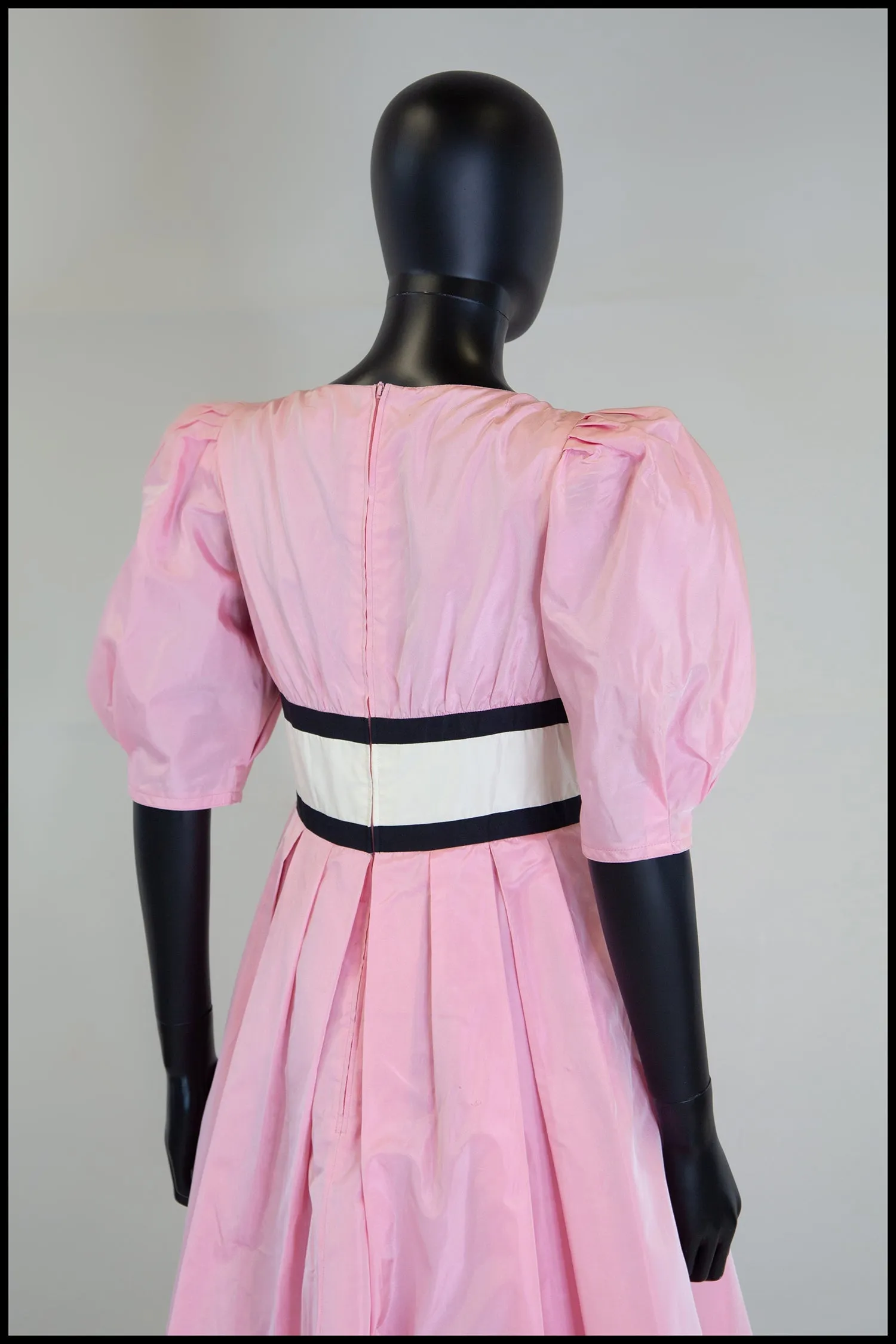 Vintage 1980s Pink Silk Ballgown Dress