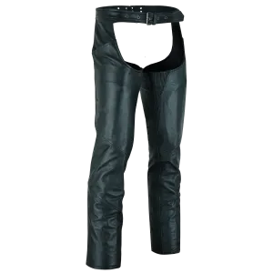 VL806S Zip-Out Insulated Pant Style Motorcycle Leather Chaps