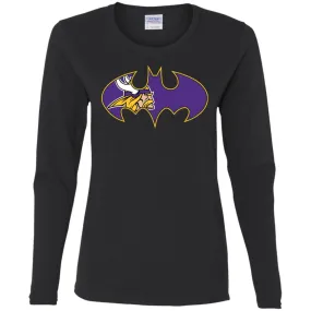 We Are The Minnesota Vikings Batman Nfl Mashup Women Long Sleeve Shirt