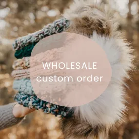 WHOLESALE: Merino or Peruvian Wool Knit Hat with Faux Fur Pom Pom