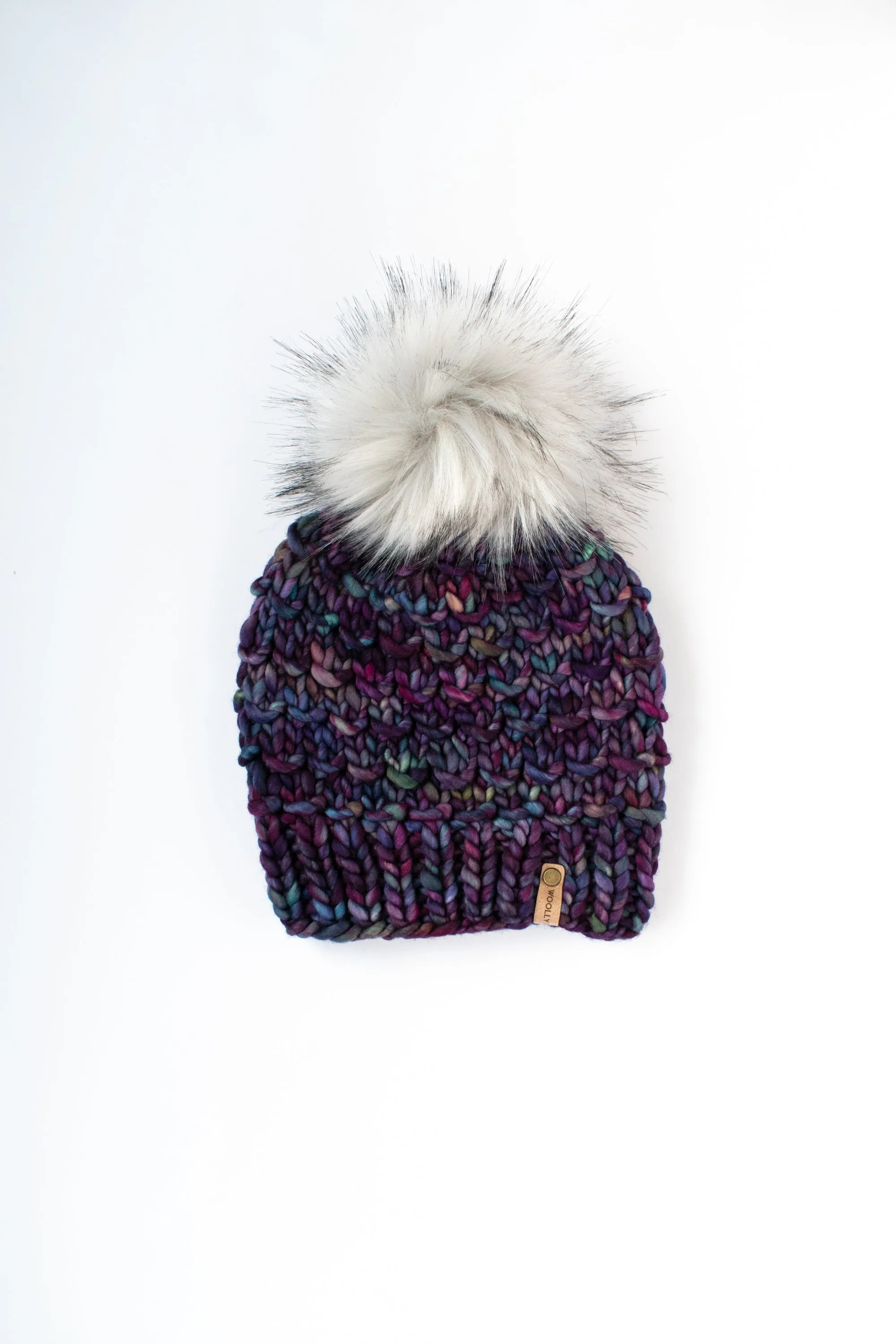 WHOLESALE: Merino or Peruvian Wool Knit Hat with Faux Fur Pom Pom