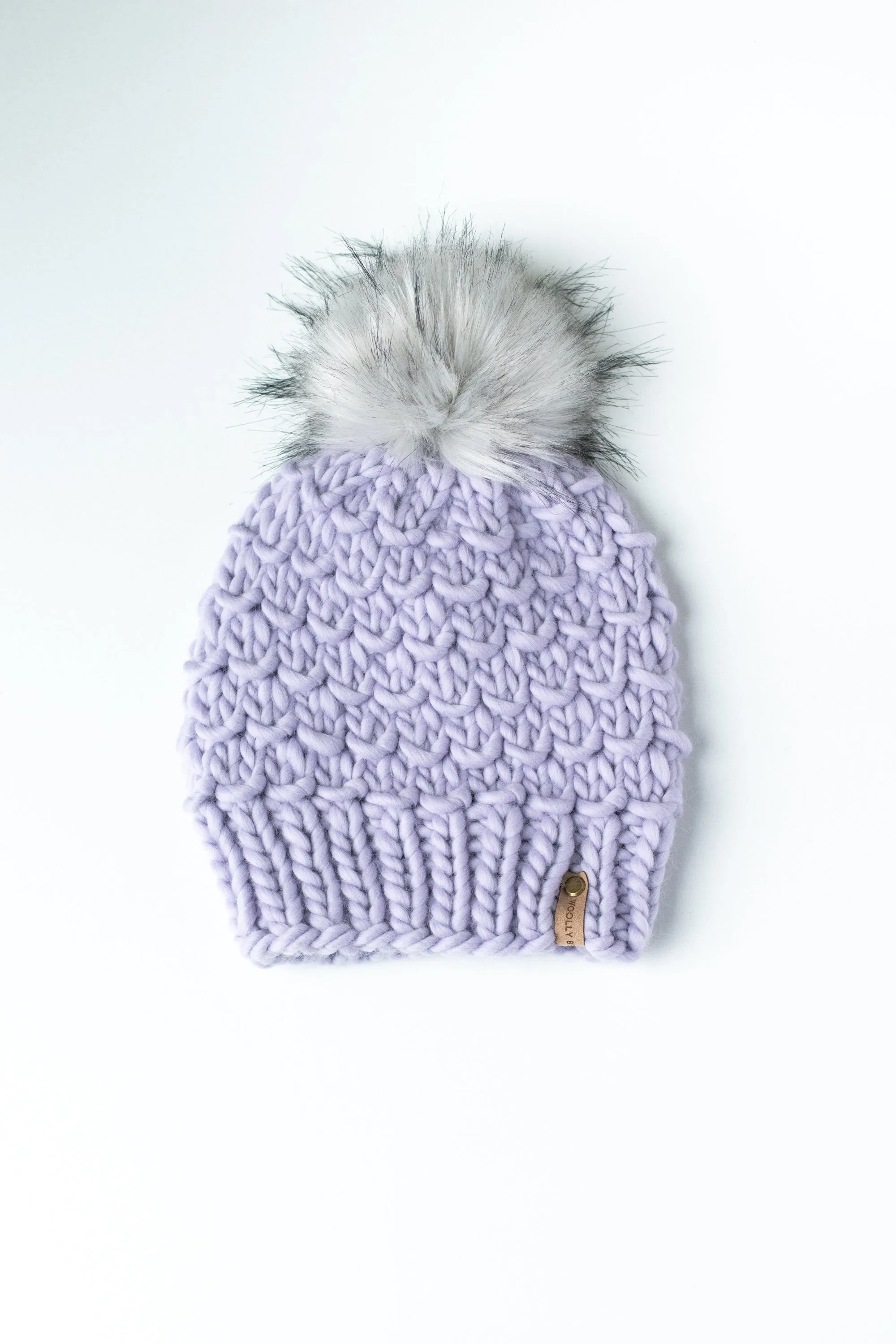 WHOLESALE: Merino or Peruvian Wool Knit Hat with Faux Fur Pom Pom