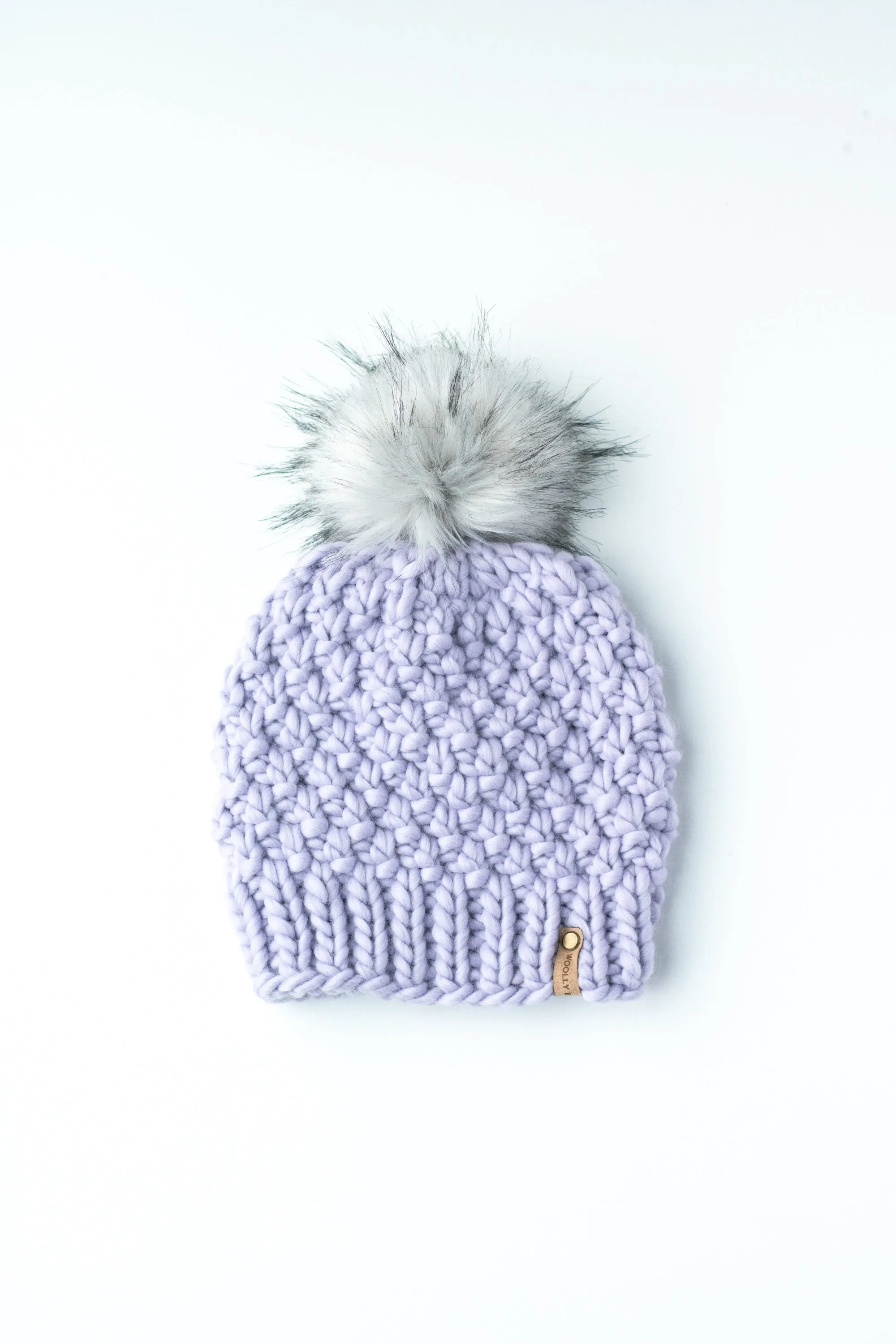 WHOLESALE: Merino or Peruvian Wool Knit Hat with Faux Fur Pom Pom