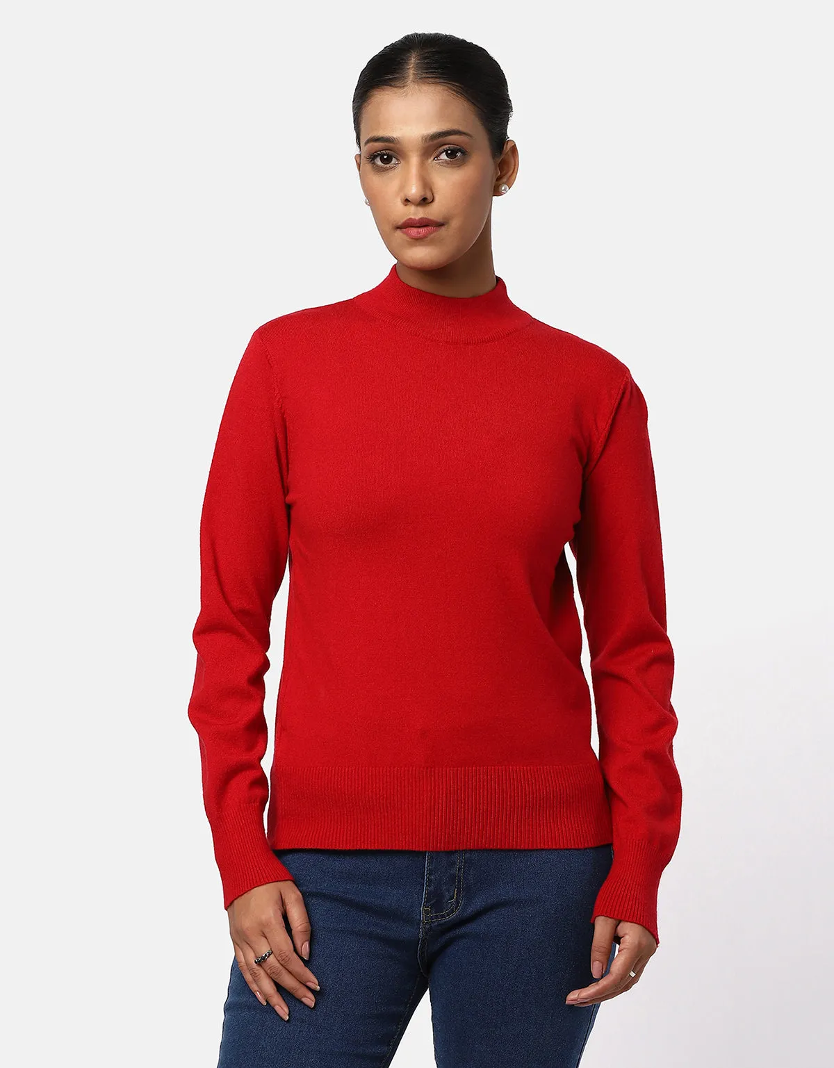 Women Woolen Warm High Neck Skivvy