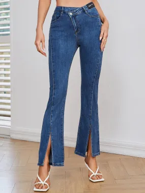 Women's High Waist Medium Stretch Flare Leg Jeans