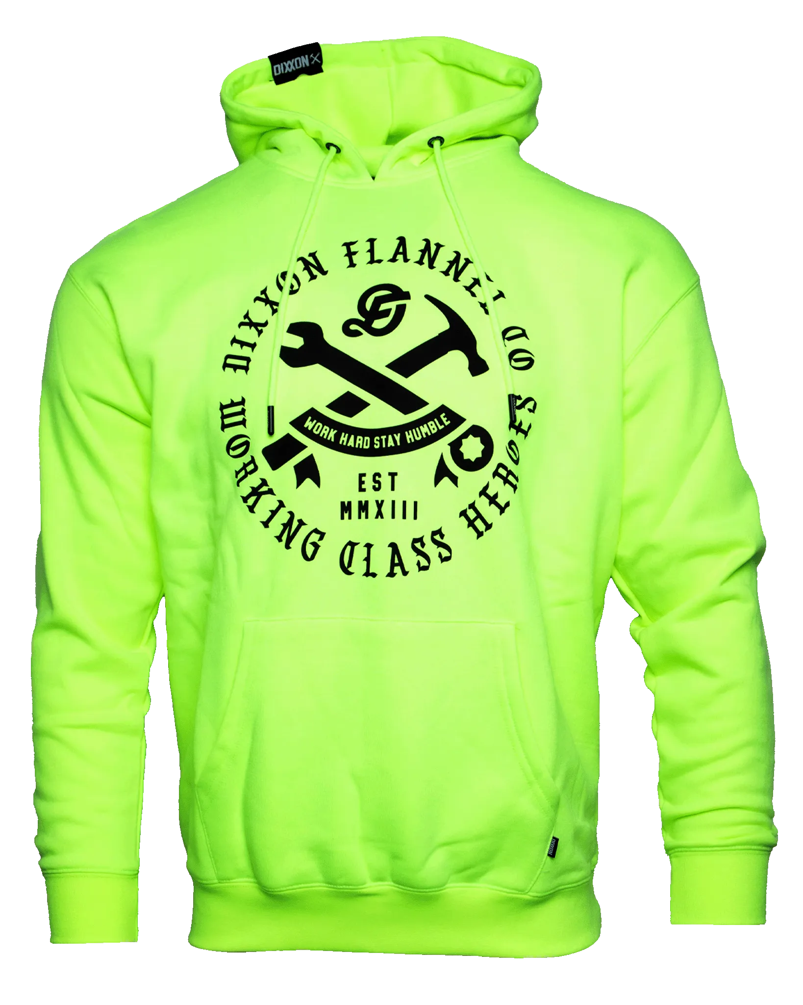 Working Class Heroes Hi-Vis Pullover Hoodie - Yellow